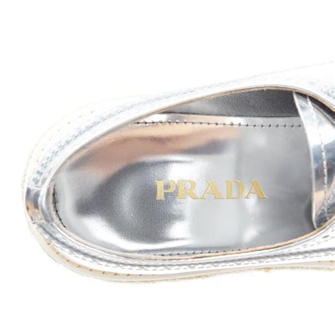 prada platform oxford silver|prada platform brogue oxford.